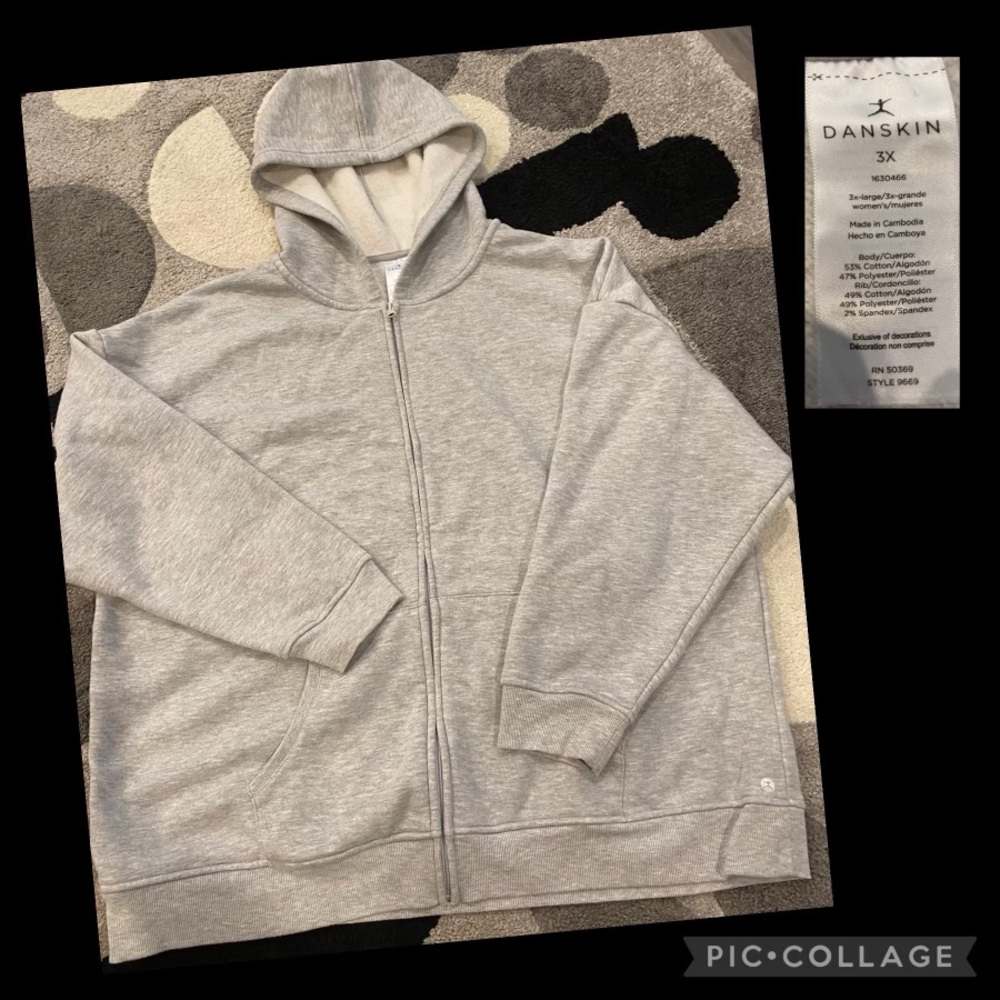Danskin 3x zip up hoodie